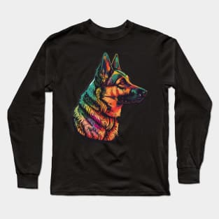 German Shepherd Dog Art Long Sleeve T-Shirt